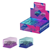 Точилка пласт. с контейнером  1 отв. Base Mini, Vivid, ассорти