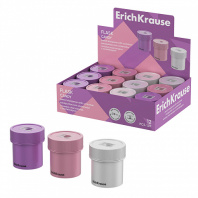 Точилка пласт. с контейнером  1 отв. Flask Candy,  ассорти