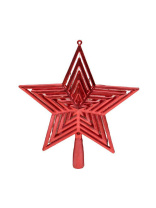 Макушка на ёлку "Звезда" 23см, красная