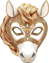 Карнавальная маска картон "Лошадка"