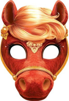 Карнавальная маска картон "Лошадка"