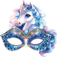 Карнавальная маска картон "Лошадка"