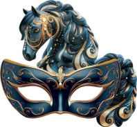 Карнавальная маска картон "Лошадка"