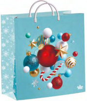 Пакет 26*24см (140мк) с пластиковой ручкой "Шарики с карамелью" Ламинат