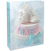 Фотоальбом 200 фото 10*15см Baby shoes голубой