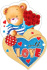 Открытка 10*7см  "With love"