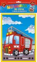 Аппликация из страз "Пожарная машина"