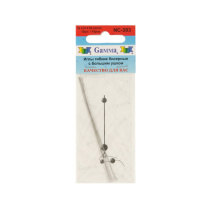 Иглы гибкие бисерные с бол. ушком d=0.23 мм, 10 шт