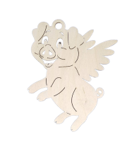 Заготовка деревянная Подвеска "Поросенок с крыльями" 10 11см Заготовка деревянная Подвеска "Поросенок с крыльями" 10 11см