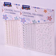 Стразы клеевые "Ассорти" акриловые, 12*16см, 2 диз.