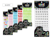 Стразы клеевые "Квадрат" акриловые, 84шт