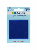 Термоаппликация заплатка 12*12см  2шт бархат синий