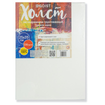 Холст на подрамнике 25*35см, хлопок 100%, среднее зерно, 330гр/м, акрил, белый Холст на подрамнике 25*35см, хлопок 100%, среднее зерно, 330гр/м, акрил, белый