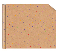 Бумага упаковочная крафт 70*100см "Сердечки"