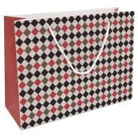 Пакет подар. бумажн. 36*29*12 см, 200гр/м2  Cage. Красный