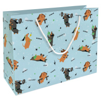 Пакет подар. бумажн. 36*29*12 см, 200гр/м2  Hobby. Голубой