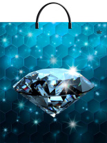 Пакет 44*40см (100мк) с пластиковой ручкой "Многогранность" ПВД