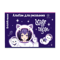 Альбом для рисования на скобе ErichKrause Space Anime, А4, 24 листа
