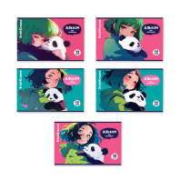 Альбом для рисования на скобе ErichKrause Panda Hugs, А4, 12 листов_MIX-PACK