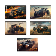 Альбом для рисования на скобе ErichKrause Road Beast, А4, 24 листа_MIX-PACK