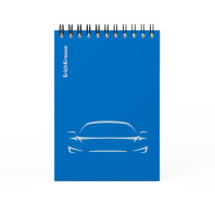 Блокнот с пластиковой обложкой на спирали ErichKrause Mirage, синий, A6, 80 листов, клетка