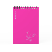 Блокнот с пластиковой обложкой на спирали ErichKrause Silhouette, розовый, A6, 80 листов, клетка