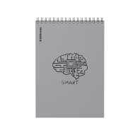 Блокнот с пластиковой обложкой на спирали ErichKrause Life Style, серебристый, A5, 80 листов, клетка