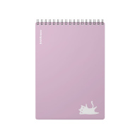 Блокнот с пластиковой обложкой на спирали ErichKrause Brave cats, фиолетовый, A5, 80 листов, клетка