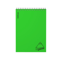 Блокнот с пластиковой обложкой на спирали ErichKrause Motion, зеленый, A5, 80 листов, клетка