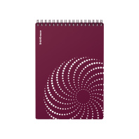 Блокнот с пластиковой обложкой на спирали ErichKrause Marsalа, красный, А5,  80 листов, клетка