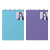 Блокнот с пластиковой обложкой на спирали ErichKrause Mangа, А5, 80 листов, клетка_MIX-PACK