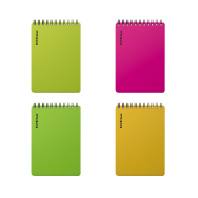 Блокнот с пластиковой обложкой на спирали ErichKrause Neon, А6, 80 листов, клетка_MIX-PACK