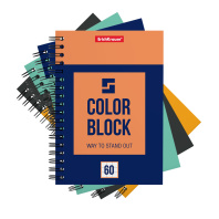Тетрадь общая на спирали ErichKrause Color Block, А6, 60 листов, клетка