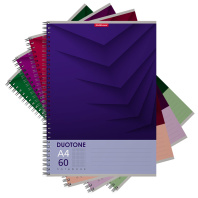 Тетрадь общая на спирали ErichKrause Duotone Next, А4, 60 листов, клетка_MIX-PACK