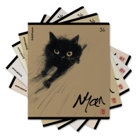 Тетрадь общая ученическая ErichKrause Blur Cat, 36 листов, клетка_MIX-PACK