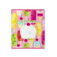 Тетрадь школьная ученическая ErichKrause Ice Cream, 24 листа, клетка (в плёнке по 10 шт.)