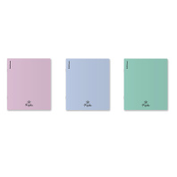 Тетрадь общая ученическая с пластиковой обложкой на скобе ErichKrause Pastel Bloom ассорти, Физика, 48 листов, клетка