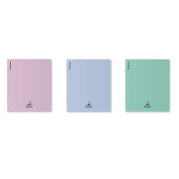 Тетрадь общая ученическая с пластиковой обложкой на скобе ErichKrause Pastel Bloom ассорти, Химия, 48 листов, клетка