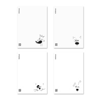 Тетрадь общая ученическая с пластиковой обложкой на скобе ErichKrause Character, белый, B5, 60 листов, клетка_MIX-PACK