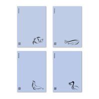 Тетрадь общая ученическая с пластиковой обложкой на скобе ErichKrause Ocean, голубой, B5, 60 листов, клетка_MIX-PACK