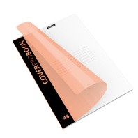 Тетрадь общая ученическая с пластиковой обложкой на скобе ErichKrause CoverProBook Neon matt, оранжевый, А4, 48 листов, клетка