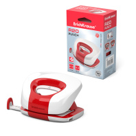 Дырокол ErichKrause R20 до 15 листов, красный (в коробке по 1 шт.)