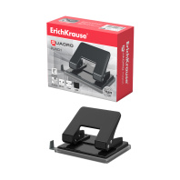 Дырокол ErichKrause Quadro Classic до 20 листов, черный (в коробке по 1 шт.)