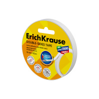 Двусторонняя клейкая лента ErichKrause 12ммх10м, прозрачный (в пленке по 1 шт.)