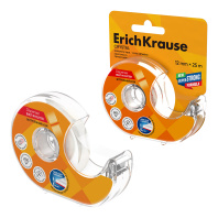 Клейкая лента ErichKrause Кристально прозрачная, 12ммх25м, повышенная прозрачность (в диспенсере по 1 шт.)
