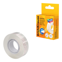 Клейкая лента ErichKrause Кристально прозрачная, 18ммх33м, повышенная прозрачность (в коробке по 1 шт.)