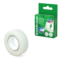 Клейкая лента ErichKrause Невидимая, 18ммх20м, прозрачная с матовой поверхностью (в коробке по 1 шт.)
