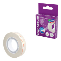 Клейкая лента ErichKrause Отрывается руками, 12ммх33м, повышенная прозрачность (в коробке по 1 шт.)