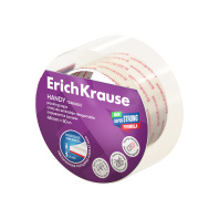 Клейкая лента упаковочная ErichKrause Отрывается руками, 48ммх50м, повышенная прозрачность (в пленке по 1шт.)