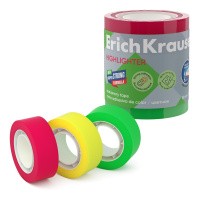 Набор из 3 клейких лент ErichKrause Для маркировки, 18ммх20м, полупрозрачная, цветная, ассорти (в пленке)